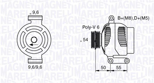 MAGNETI MARELLI Генератор 063377024010